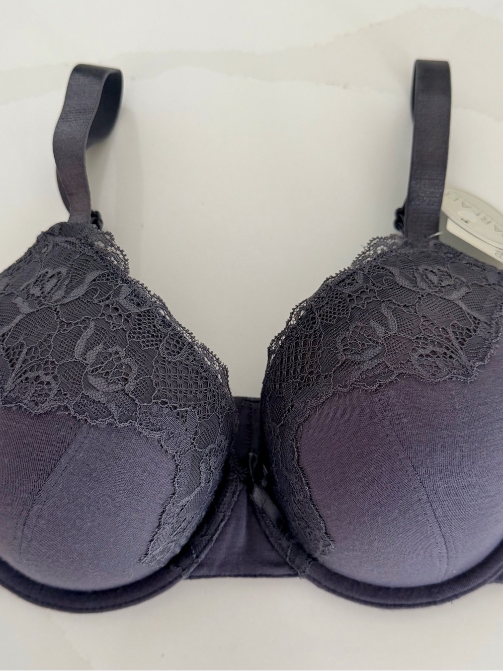 Parfait Spandex Full Support Bra — Charcoal